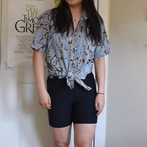 Patterned collared tee shirt